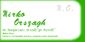 mirko orszagh business card